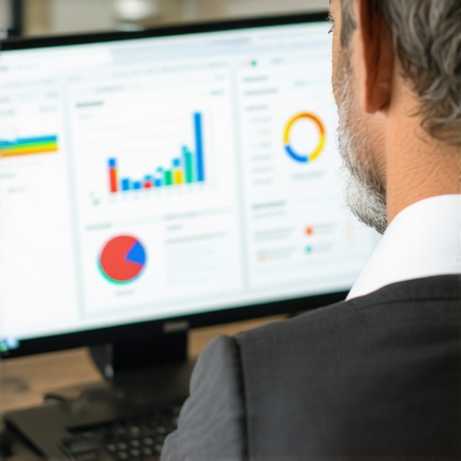 Business owner reviewing local SEO data on a laptop