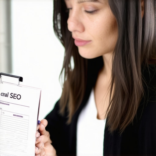 Business owner analyzing a map SEO checklist