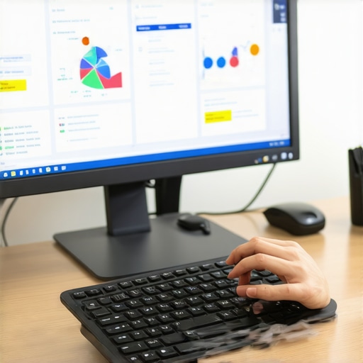 Person reviewing local SEO analytics and citation health on a computer screen.