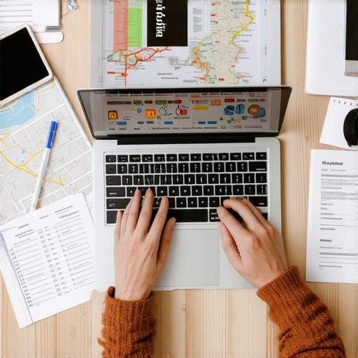 Person optimizing Google My Business profile and local listings