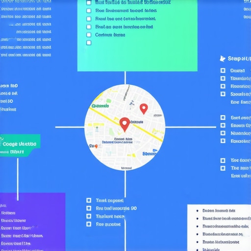 Infographic illustrating steps for effective Google Map ranking optimization.