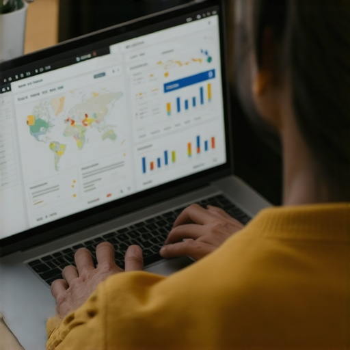 A person reviewing maps and analytics data on a laptop for local SEO strategy