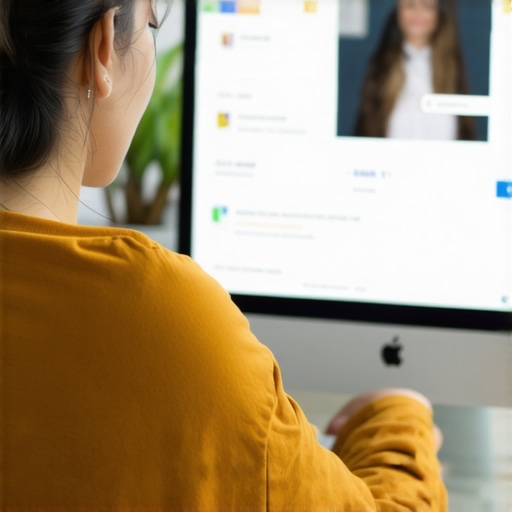 Person working on Google My Business profile to improve local search visibility.