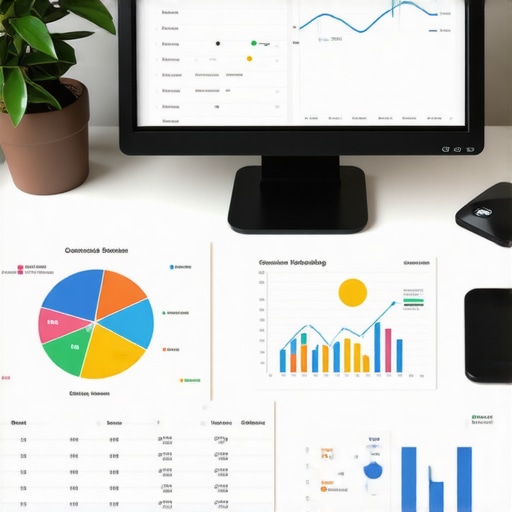 A workspace showing SEO software, analytics dashboards, and citation audit spreadsheets for map SEO maintenance.