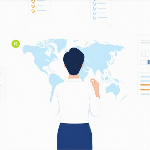 Strategic Map List Optimization A visual guide of a marketer managing a map-related checklist with icons for reviews, citations, and photos.