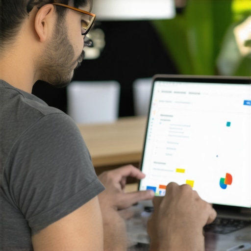 Optimizing Google My Business Profile for 2026 Business owner optimizing GMB profile on laptop with checklists and charts