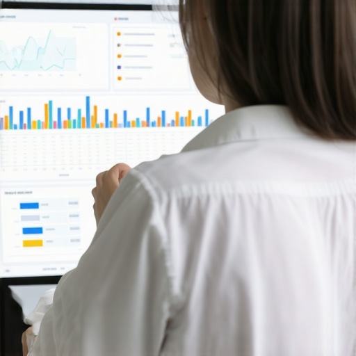 Person analyzing local SEO data on a computer