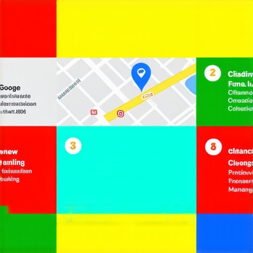 Infographic illustrating essential steps for optimizing Google Maps listings in 2026, including profile, citations, reviews, and local content.