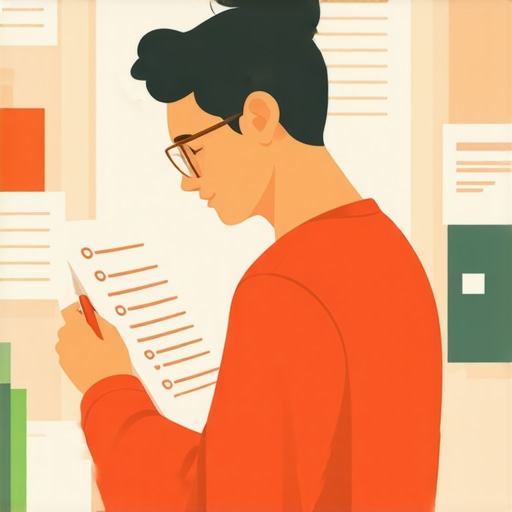 Business owner working on local SEO checklist with digital tools and priority list