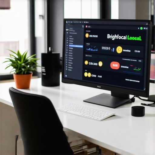 Using SEO Tools for Map Maintenance Screenshot of BrightLocal and SEMrush dashboards showing local SEO data.