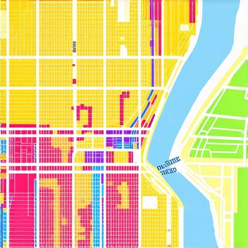 Color-coded heatmap illustrating map locations prioritized for SEO success.